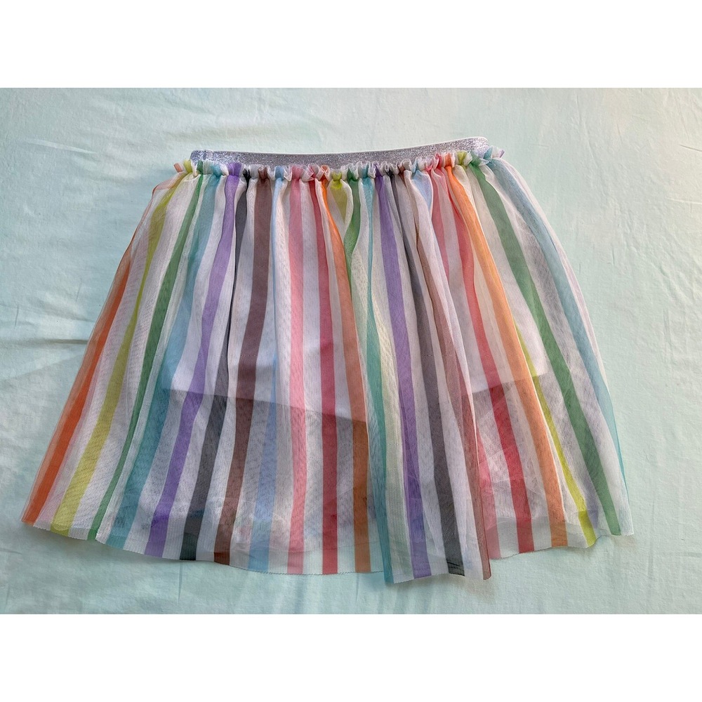 TARGET PRIDE 2023 Tutu Jersey Skort rainbow Skirt Pastel Stripe L 10 12 kids